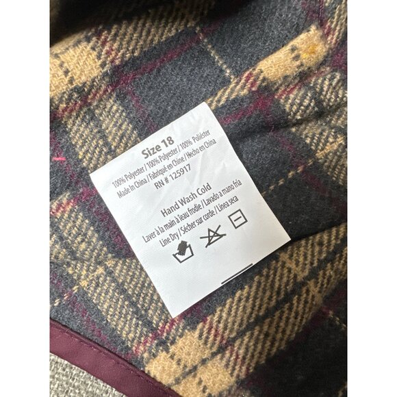 Fab Dog Burgundy Quilted Barn Coat Lined Jacket Size 18 for Dogs Winter - Picture 4 of 6